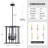 6 - Light Dimmable Lantern Rectangle Chandelier-799061082