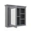 Armoire à pharmacie 30 po x 28 po avec miroir, rangement mural pour salle de bain, design moderne avec 3 tablettes ouvertes, armoire à porte réfléchissante-1930446133