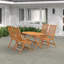 4 - Person Wood Patio Dining Set with