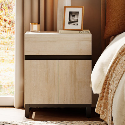 Ensemble de commode et table de chevet Aadam de 3, commode de 63 pouces avec 6 tiroirs, 2 table de chevet avec tiroir et armoire pour chambre à coucher, ensemble de mobilier de chambre à coucher,