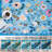 Nature Voja Floral Non-Slip Machine Washable Colorful Modern Area Rug in Blue for Living Room, Bedroom, Hallway Runner, Entryway Rugs-1278064422