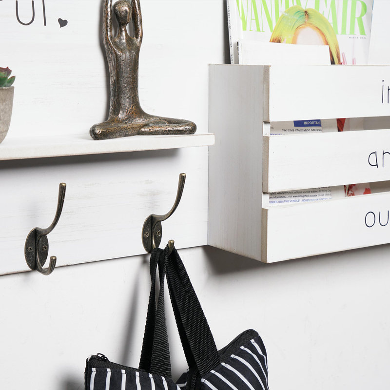 Organisateur de courrier décoratif en bois Addie Joy
