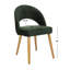 Chaise d'appoint rembourrée en velours Ambry-2029078215