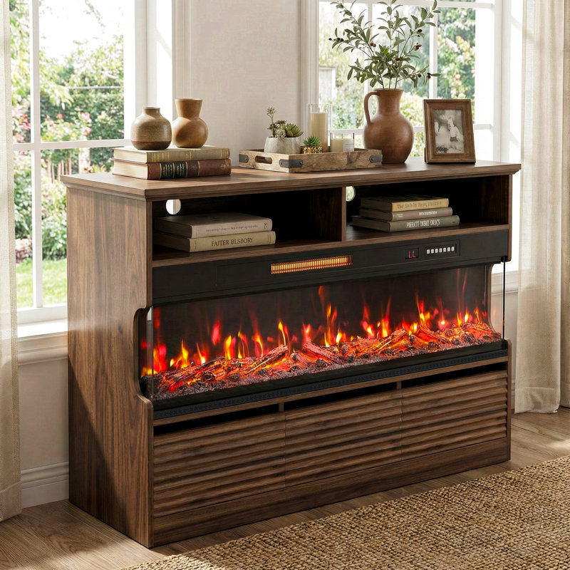 50" 3 Sided Electric Fireplace