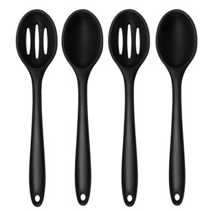 Silicone Cooking Spoon 4 Pack, Nonstick Kitchen Spoons Set for Cooking
