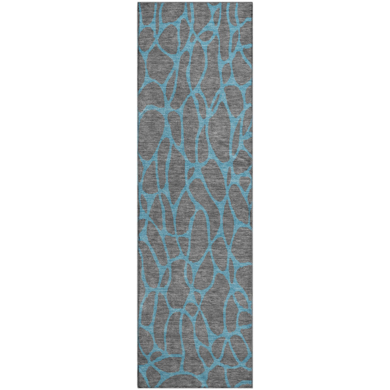 Premium Machine Washable Mayfield AMF1023 Geometric Rug, Runner 2'3" x 7'6"