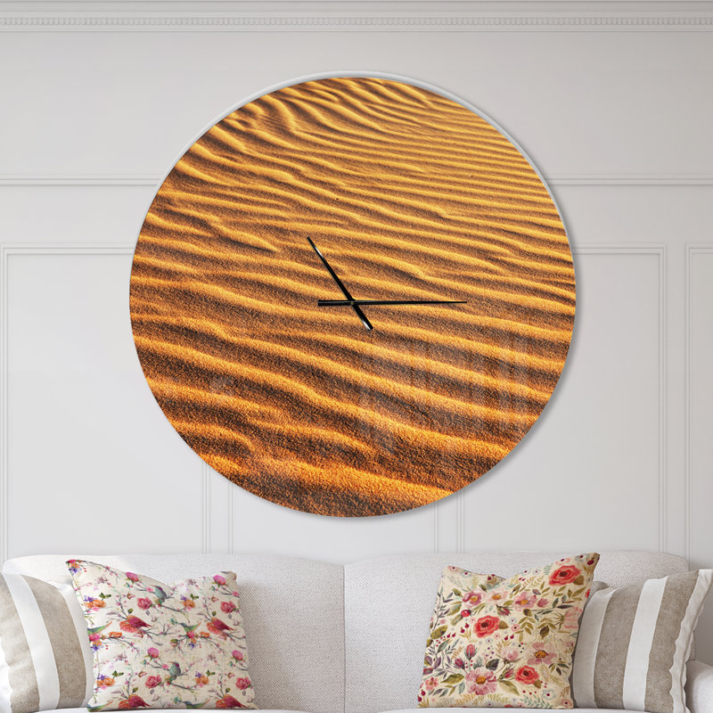 Beautiful Sand Desert Dunes - Horloge murale moderne, Surdimensionné