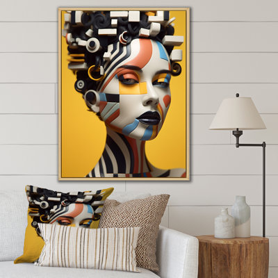 Modèle futuriste africain-américain sur toile