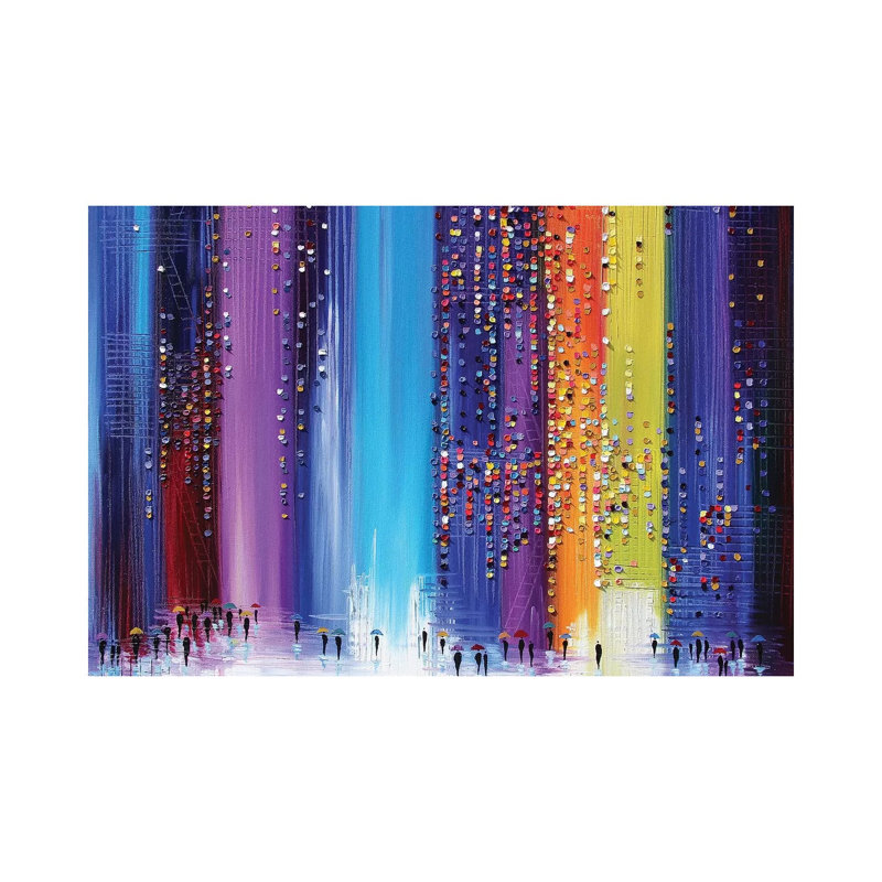 A Rainy Walk by Ekaterina Ermilkina - Print on Canvas, Wrapped Canvas, 66.04 cm H x 45.72 cm W x 1.91 cm D