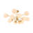 12 - Light Tiered Glass Globe Linear Sputnik Semi Flush Mount