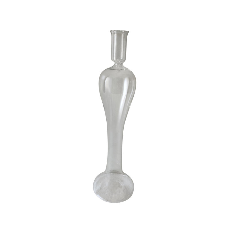 Porte-bougie en verre transparent H 11,5 po et diamètre 3,5 po
