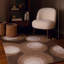 Tapis crème moderne en laine touffeté à la main crème, brun clair et brun foncé Cloral-501265161