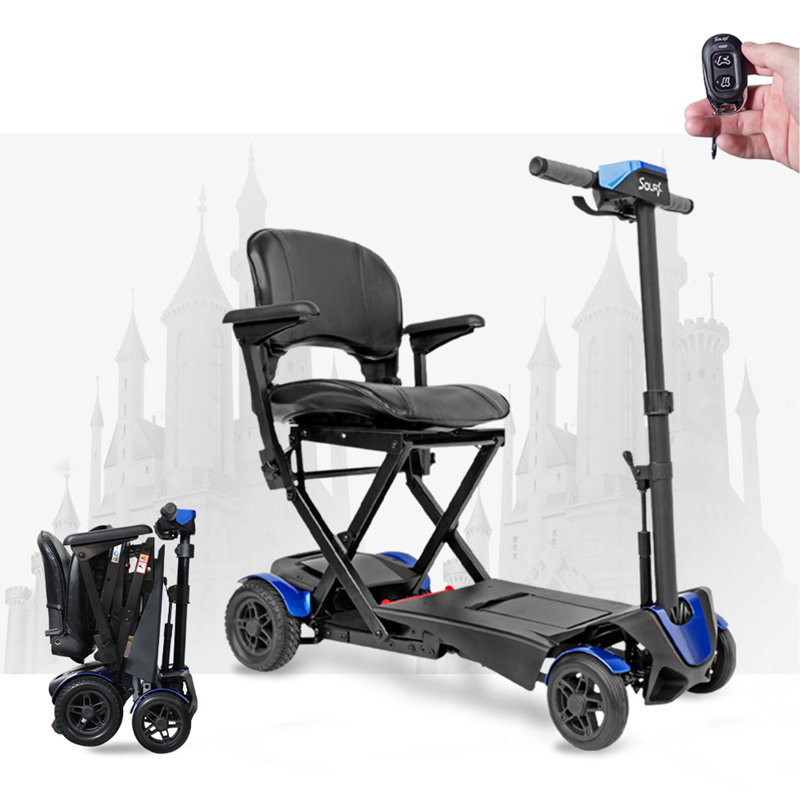 Scooter électrique à télécommande pliable avec suspension pour scooter électrique à 4 roues