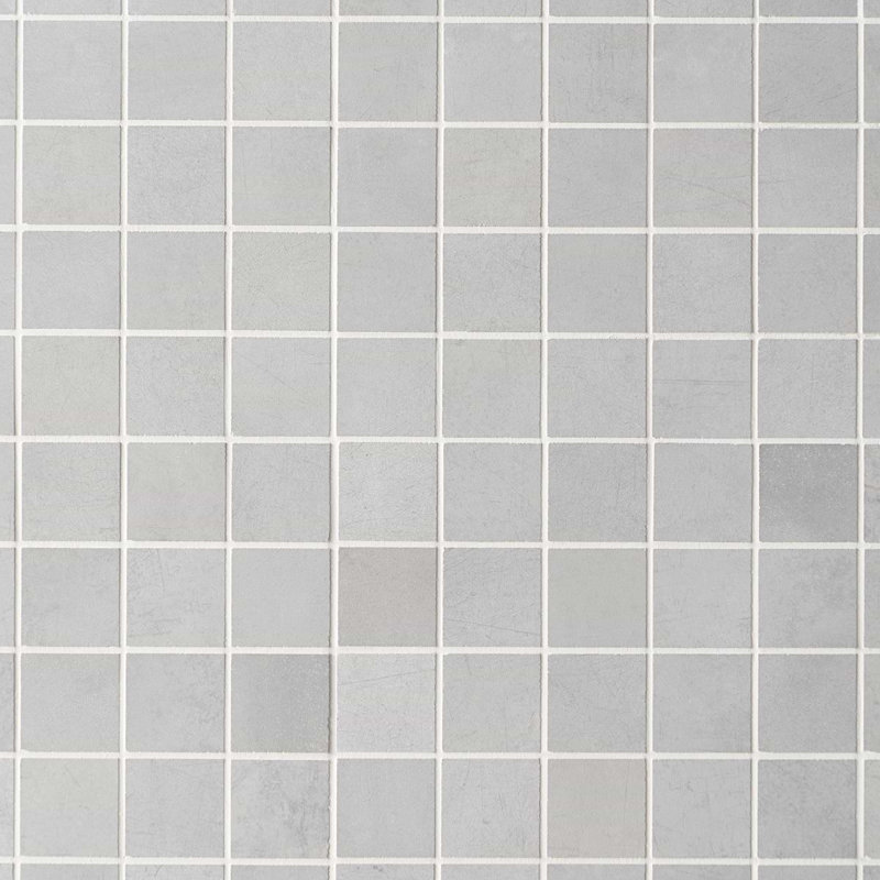 Bond 2x2 Matte Porcelain Mosaic Tile, Nimbus Silver