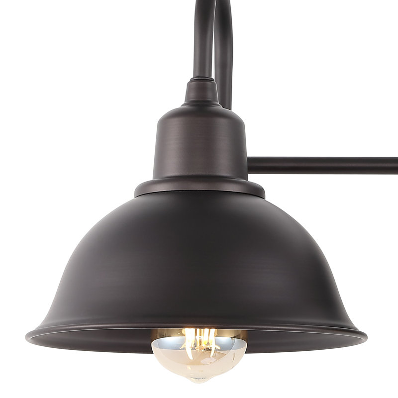  Palombo Farmhouse Industrial Iron LED Vanity, Oil Rubbed Bronze, 3