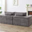 Fauteuil modulaire en velours côtelé de 87 po sans assemblage requis pour un usage confortable-365809102