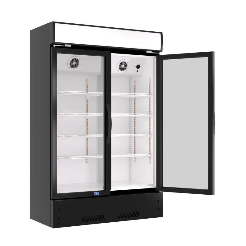 KICHKING 38.3'' Commercial Merchandising Refrigerator, 17 Cu.ft Drink Refrigerator for Office or Bar, Black