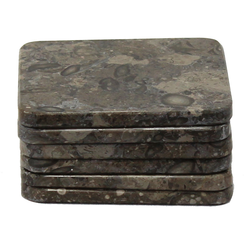 Amatista Marble Square 6 Piece Coaster Set