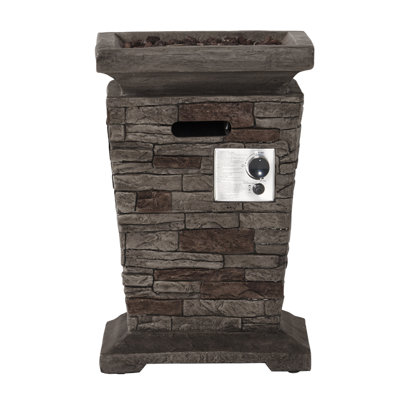 Eddie Tapered Stone Propane Fire Column