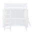 Lit mezzanine blanc avec garde-robe pratique, bureau et tablettes - Home Essential pleine grandeur en configuration efficace-706836284