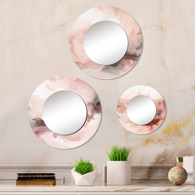 Miroir mural rond en aluminium Kiahnna