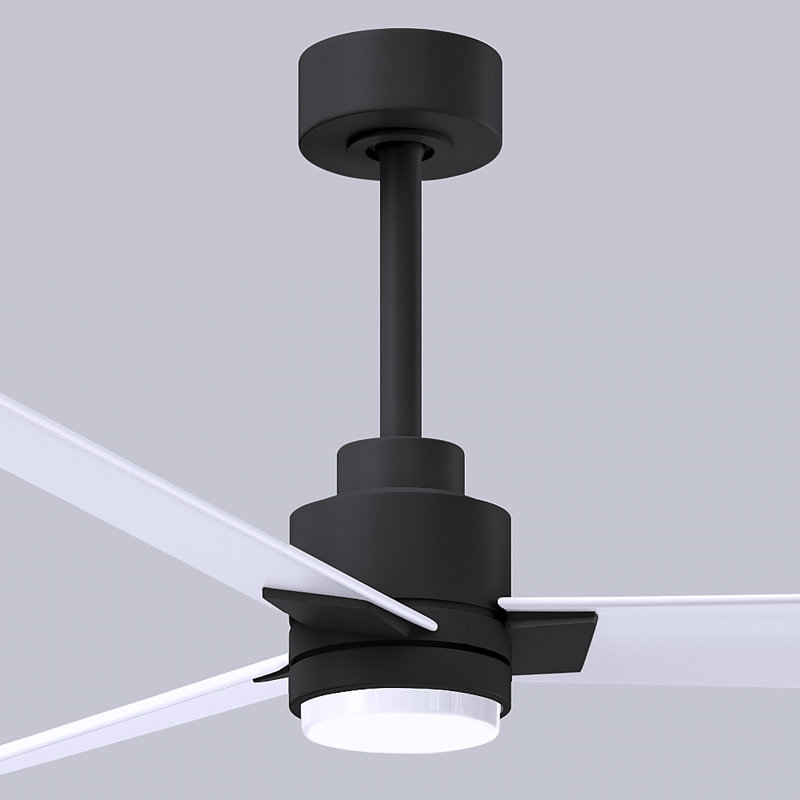 Ventilateur de plafond Alessandra, Blanc mat, Noir mat, 56"