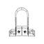 Arche de jardin en métal avec portes - noire, parfaite pour les plantes grimpantes telles que la gloire du matin et le lierre, ajout attrayant d'extérieur divers comme la rose, objet de décoration
