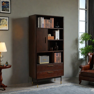 Bibliothèque nordique luxueuse et tendance