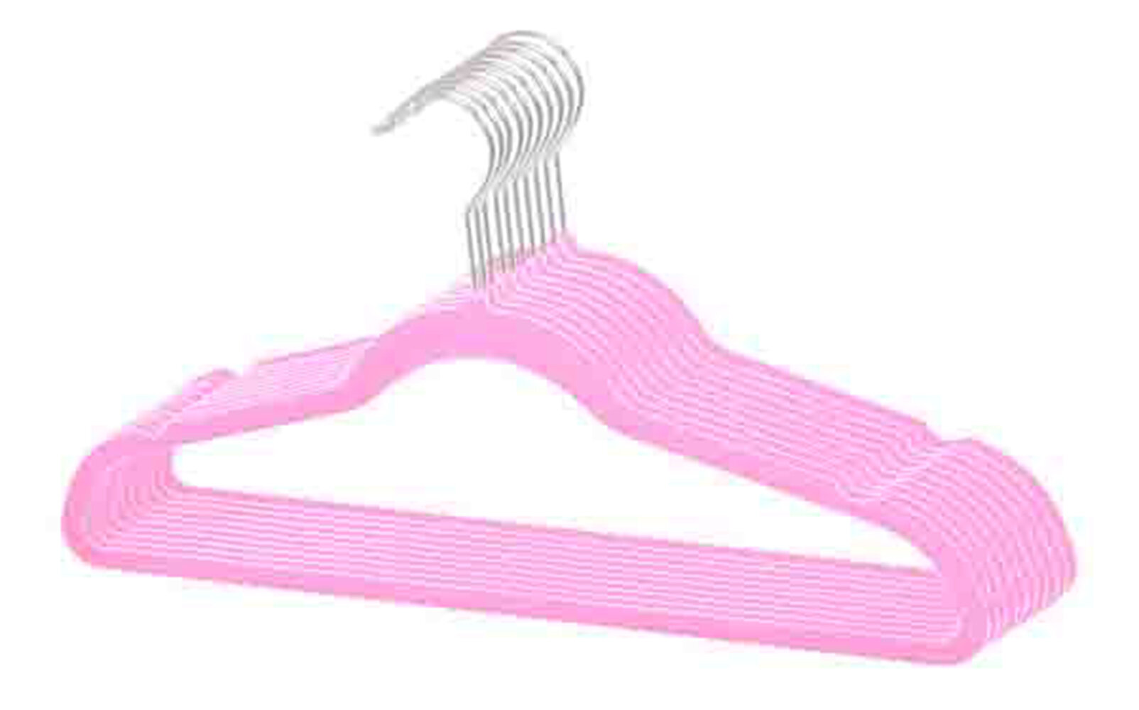 Standard White Plastic Hangers Pack of 100 Strap Hooks Slim Space