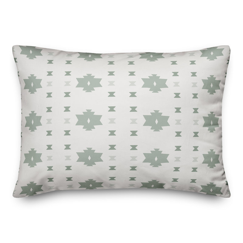 Abstract Outdoor Throw Pillow, Green
