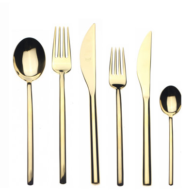 Due Flatware Set - 36 Pieces - Gold