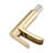 Single Handle Bathroom Waterfall Faucet - Brushed Gold With Deck Plate & Overflow Pop Up Drain Capacity Feature-121768076