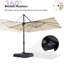 Parasol rectangulaire en porte-à-faux beige 10 pi x 13 pi Tonquin-49408933