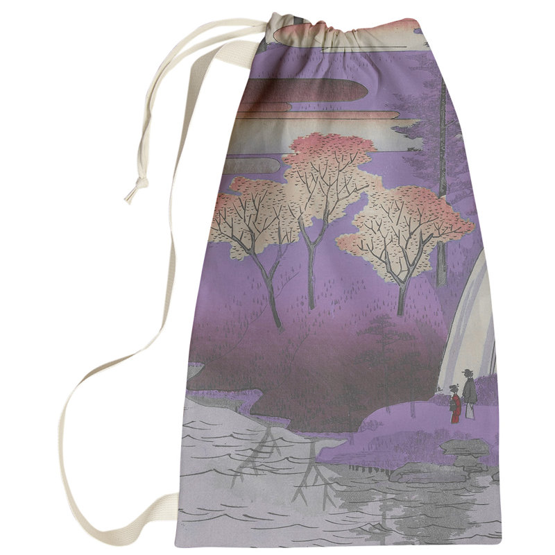 Sac à linge Macintyre Chiyogaike Pond, Grand (H 76,5 po x l 29,5 po x P 1,5 po), Indigo