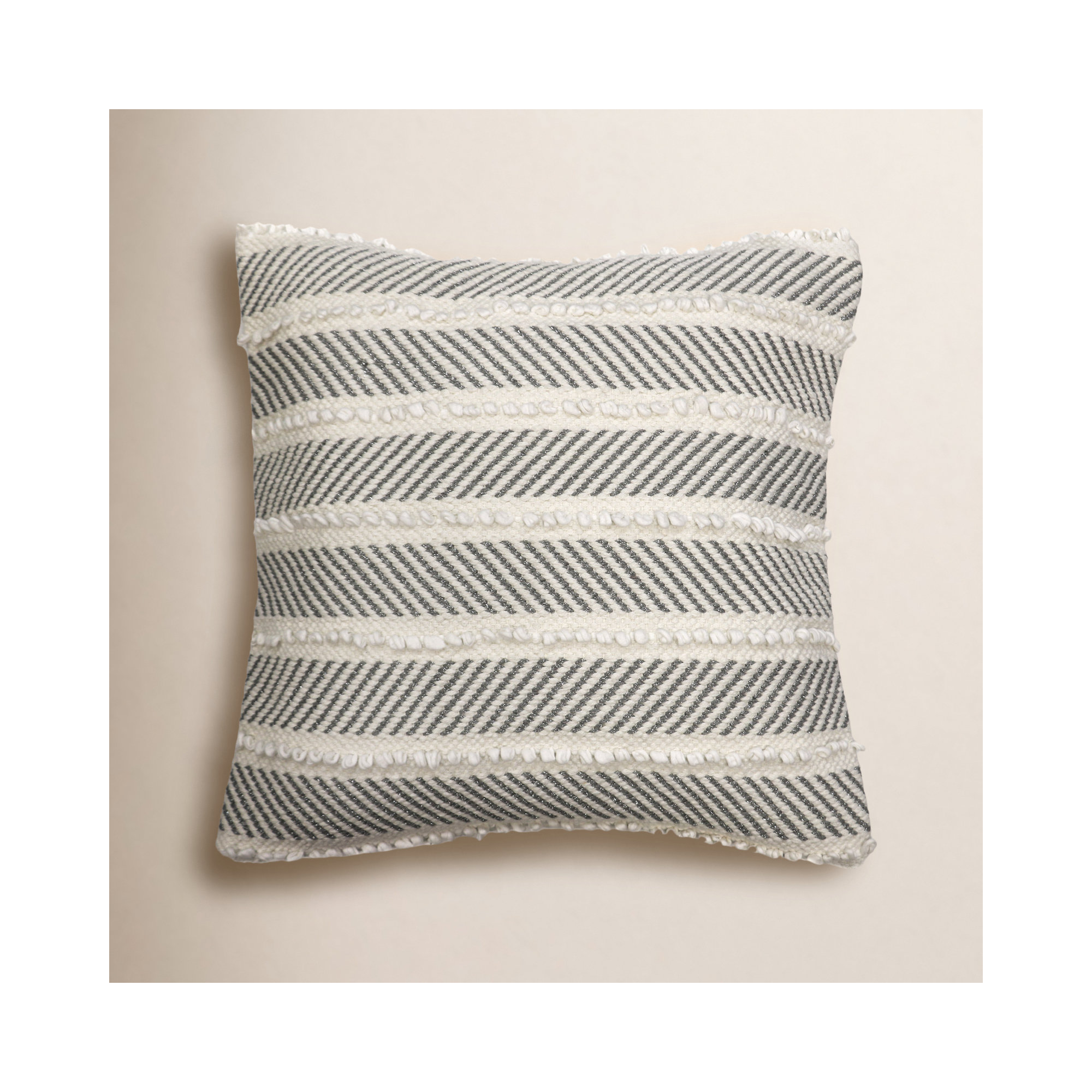 Alturas Striped Throw Pillow, Off White
