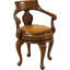 Contour Leather Swivel Side Chair