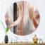 «Pink Rosegold Circle Chaos V», art moderne abstrait rond, transitionnel, métal-88628635