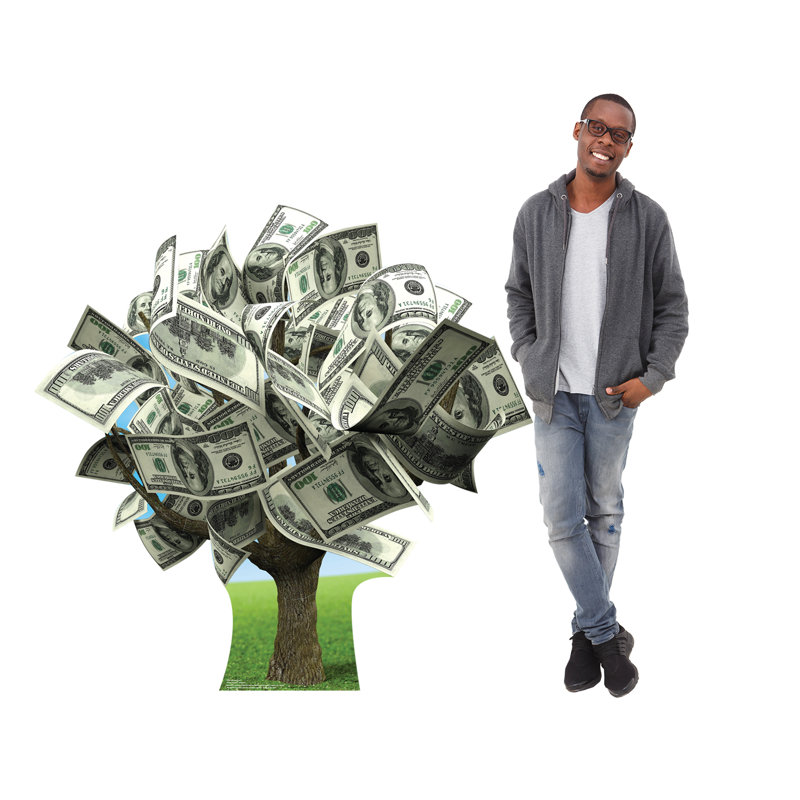 44 x 45 Inch Money Tree Cardboard Stand-Up Decor