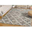 Tapis beige à motif de treillis contemporain Campo Sofia-36355507