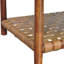 Console Regency tissée avec 4 tiroirs, fente ouverte, brun
