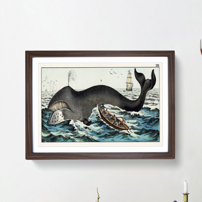 Hunting a Whale - Framed Print