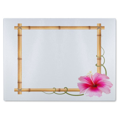 Bamboo Border Glass Chopping Board