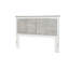 Charte - Tête de lit en bois massif - Simple - Finition gris pommelé et blanc-70612860