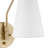 Hunter Valley Park 6 inch 1 Light Large Gold and White Linen Plug-In Wall Sconce Light Fixture-114532201