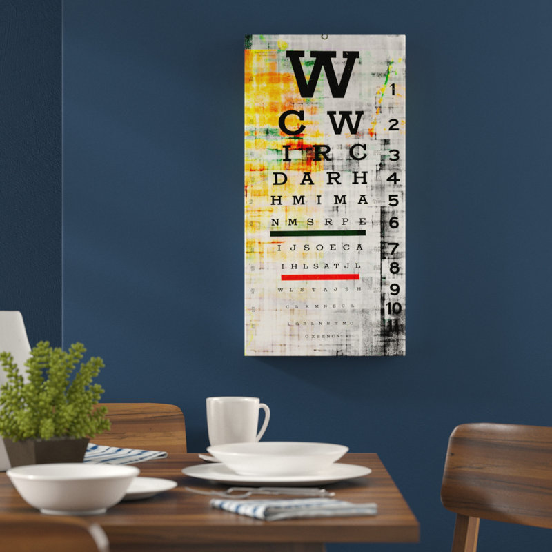 Eye Chart Framed Artistic Print by Parvez Taj - Wrapped Canvas Print, 57cm H x 114cm W