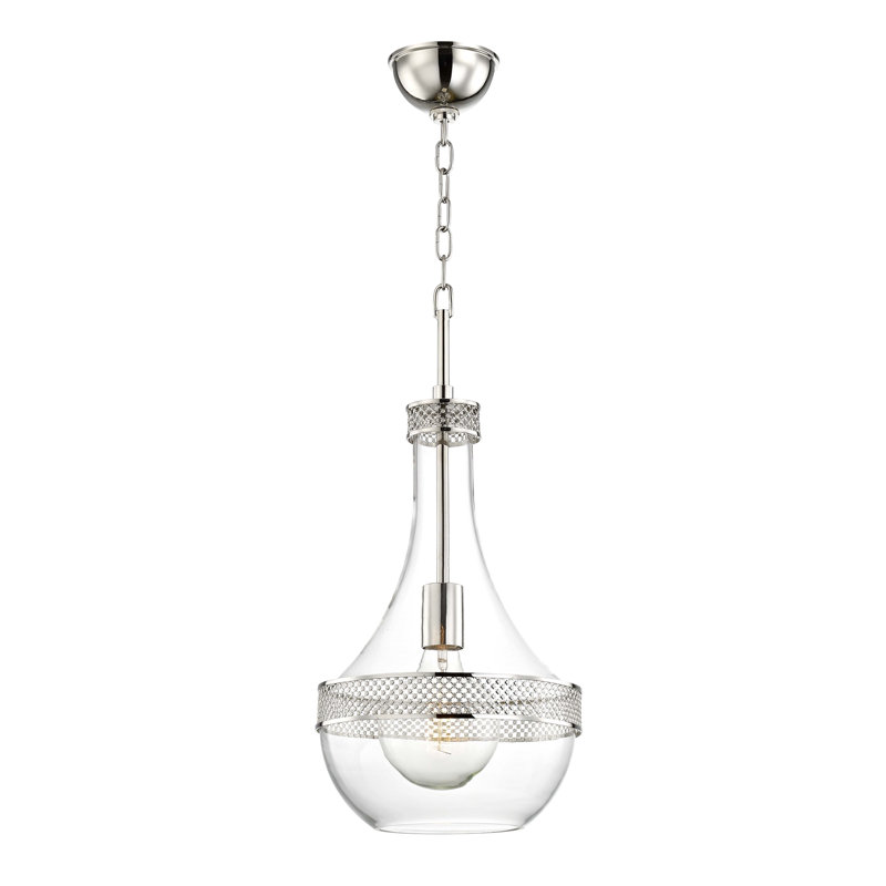 Hagen 1 - Light Pendant, Polished Nickel, 23" H x 10.75" W x 10.75" D