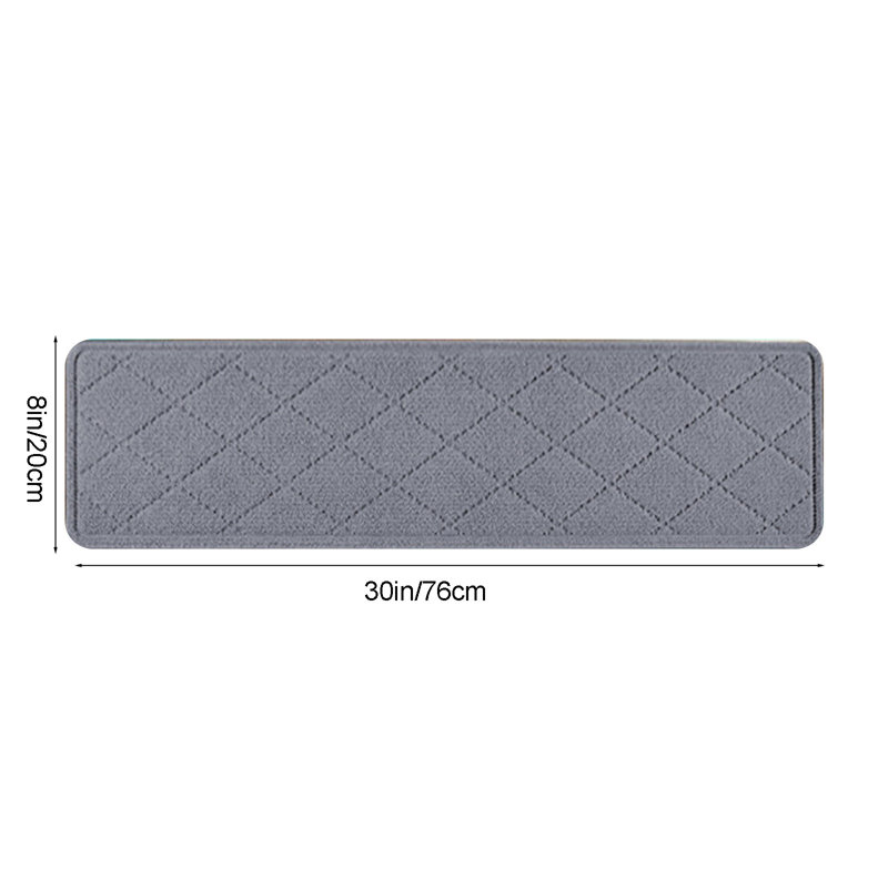 4 pièces de tapis d'escalier antidérapants pour marches en bois, Gray