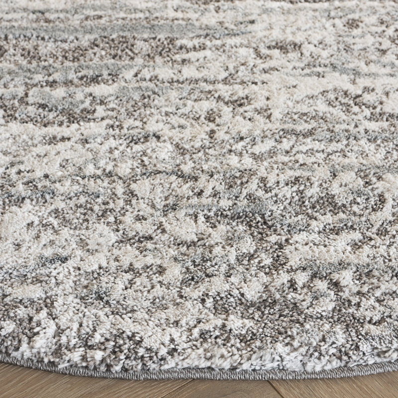 Bobbielee Performance Abstract Rug, Round 6'7"