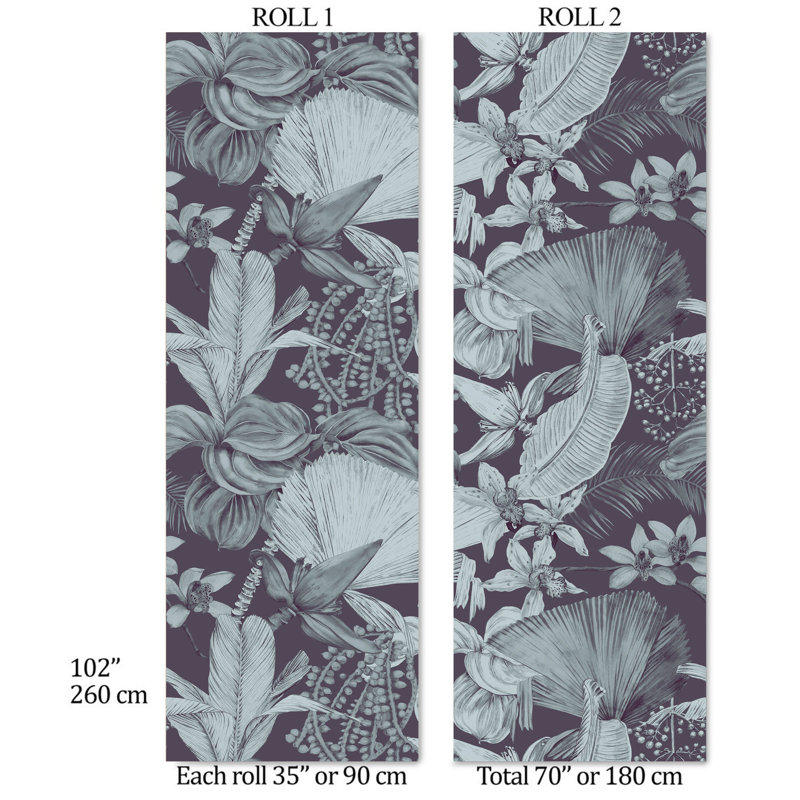 Monochrome Tropical Wallpaper