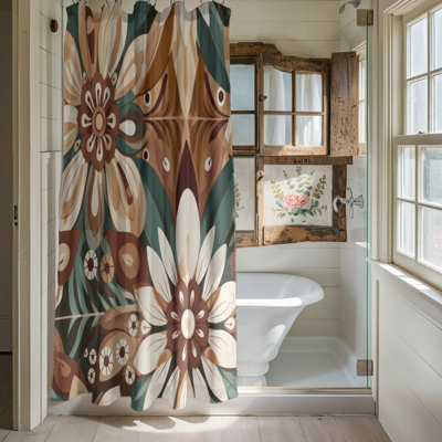 Natural Boho - Rideau de douche Premium